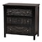 Baxton Studio Yelena Classic and Traditional Black Finished Wood 3-Drawer Storage Cabinet 236-13337-ZORO - alternate 1